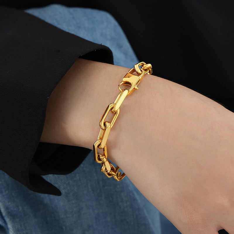 Athena Stainless Steel Cuban Link Chain Set | Gold