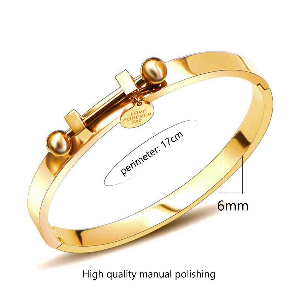 Zahara Bangle Stack Trio | Two-Tone Pave Link Bracelet | Love Bangle |Slim Zircon-Embeddle Bangle