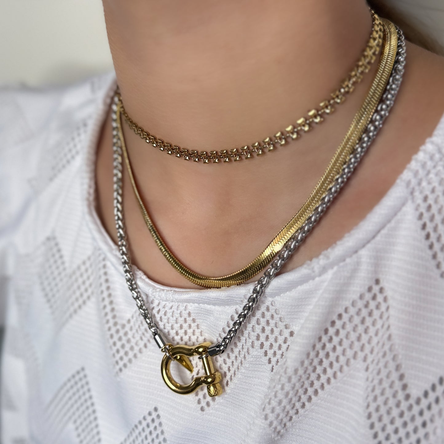 Leona Nautical Layering Set | Starlit Collar Choker | Golden Snake Necklace | Nautical Charm Necklace